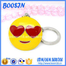 Custom Semi 3D Metal Alloy Emoji Keychain